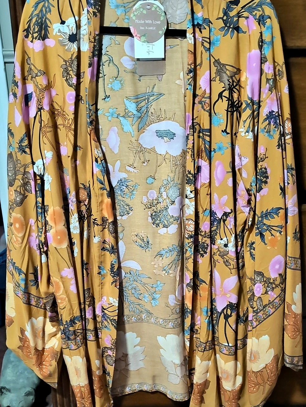 Lavender Tribe Design co. Floral Open Front Kimono. New